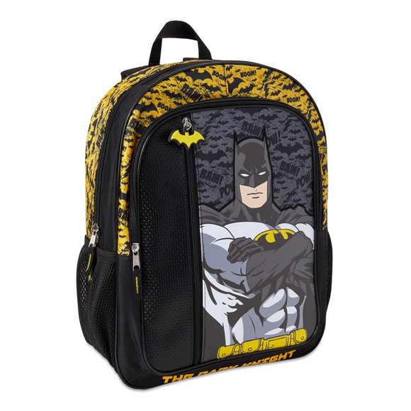 Boys Child BATMAN The Dark Knight 16" Backpack School Book Bag Mesh Pockets NWT - Picture 3 of 4
